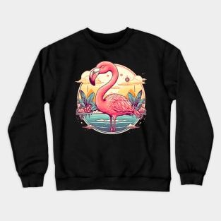 Pink Flamingo Travel Crewneck Sweatshirt